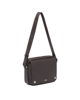 Gray Medium Pebble Messenger Bag | PDP | Antonia