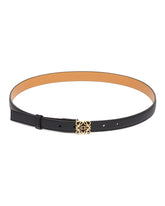 Black Anagram Leather Belt | PDP | Antonia