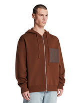 Brown Wool Zip-up Hoodie | PDP | Antonia