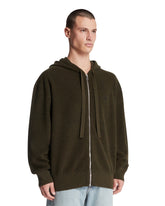 Green Anagram zip-up Hoodie | PDP | Antonia