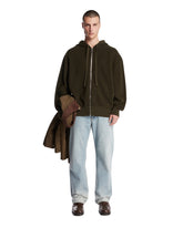 Green Anagram zip-up Hoodie | PDP | Antonia