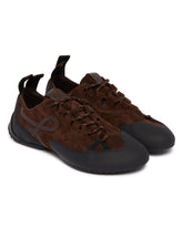 Brown Suede Grip Sneakers | PDP | Antonia