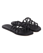 Sandali Anagram Petal In Pelle Neri | PDP | Antonia