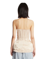 White Long Silk Corset Top | PDP | Antonia