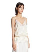 White V-Neck Lace Top | PDP | Antonia