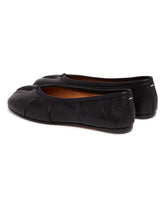 Black Leather Tabi Flats | PDP | Antonia