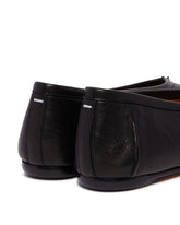 Black Leather Tabi Flats | PDP | Antonia