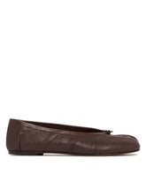 Brown Leather Tabi Ballet Flats - ZEGNA | PLP | Antonia
