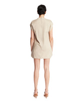 Beige Cotton Mini Dress | PDP | Antonia