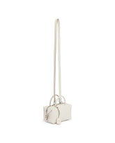 White Holdall Small Leather Bauletto Bag | PDP | Antonia