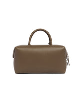 Borsa Bauletto Media Holdall In Pelle Color Taupe | PDP | Antonia