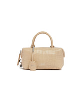 Borsa Bauletto Piccola Holdall In Pelle Beige | PDP | Antonia