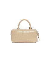 Borsa Bauletto Piccola Holdall In Pelle Beige | PDP | Antonia