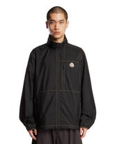 Black Contrast-Stitch Jacket - Moncler men | PLP | Antonia