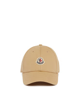 Beige Cotton Logo Cap - MONCLER WOMEN | PLP | Antonia