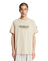 Beige Logo T-Shirt - Moncler men | PLP | Antonia