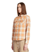 Beige Quilted Check Shirt | PDP | Antonia