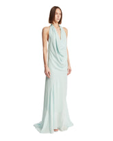 Green Draped Halterneck Dress | PDP | Antonia