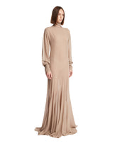 Abito Trasparente A Collo Alto Beige | PDP | Antonia