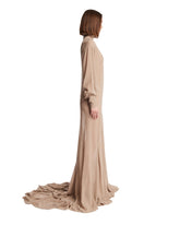 Abito Trasparente A Collo Alto Beige | PDP | Antonia