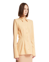 Beige Stretch Wool Fitted Shirt | PDP | Antonia