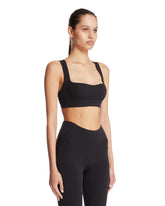 NikeSKIMS Black Studio Stretch Square-Neck Top | PDP | Antonia