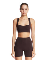 NikeSKIMS Brown Studio Stretch Square-neck Top | PDP | Antonia
