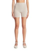 NikeSKIMS Beige Studio Stretch Shorts | PDP | Antonia
