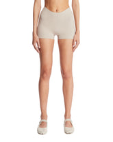 NikeSKIMS Beige Studio Stretch Shorts | PDP | Antonia