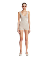 NikeSKIMS Beige Studio Stretch Shorts | PDP | Antonia