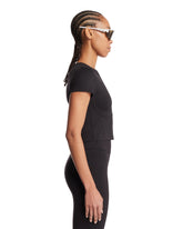 NikeSKIMS Black Cropped Corset T-Shirt | PDP | Antonia