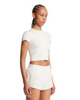 NikeSKIMS White Cropped Corset T-Shirt | PDP | Antonia