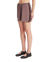 NikeSKIMS Brown Logo Shorts | PDP | Antonia