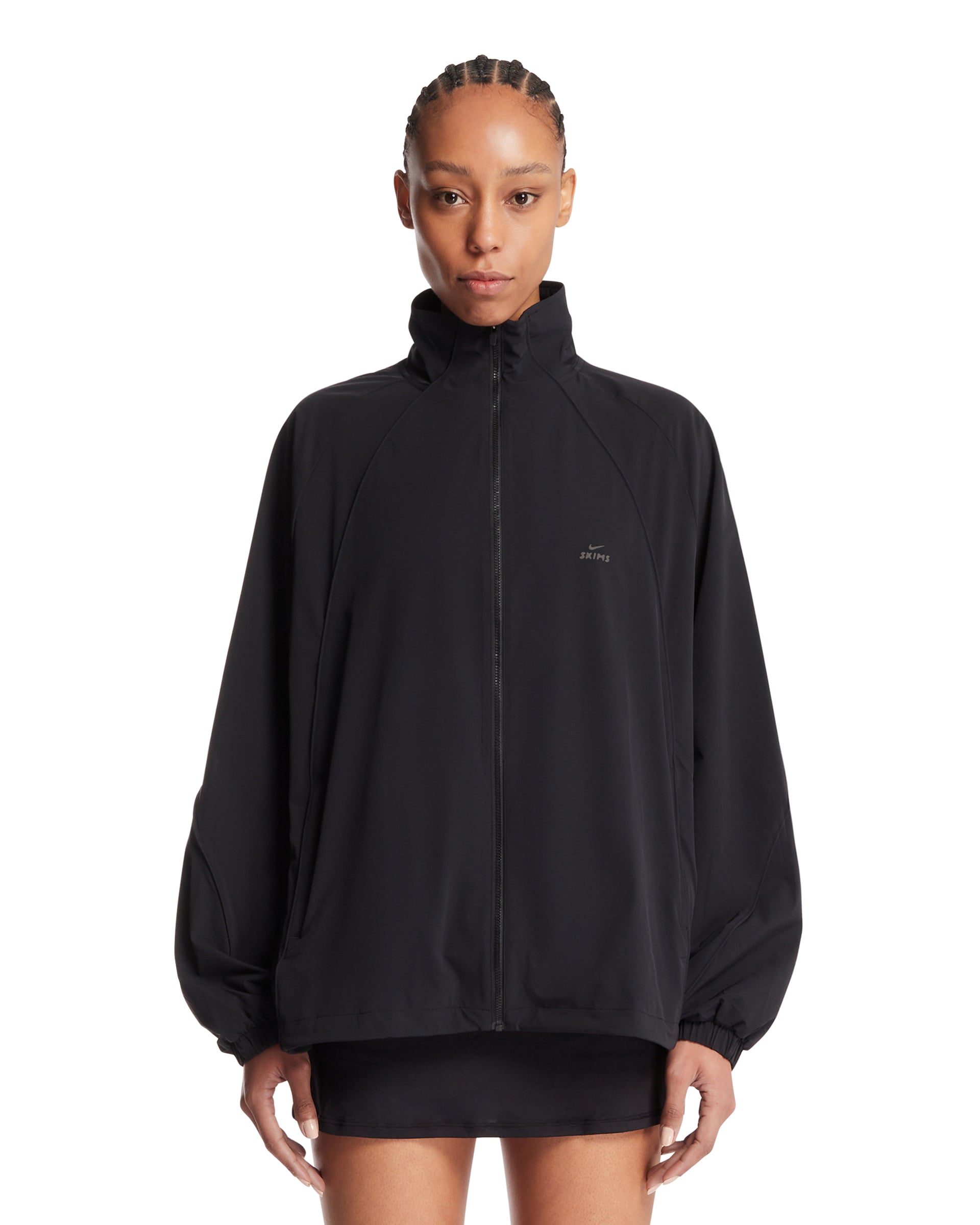 NikeSKIMS Black Oversized Nylon Jacket | NIKE - Antonia