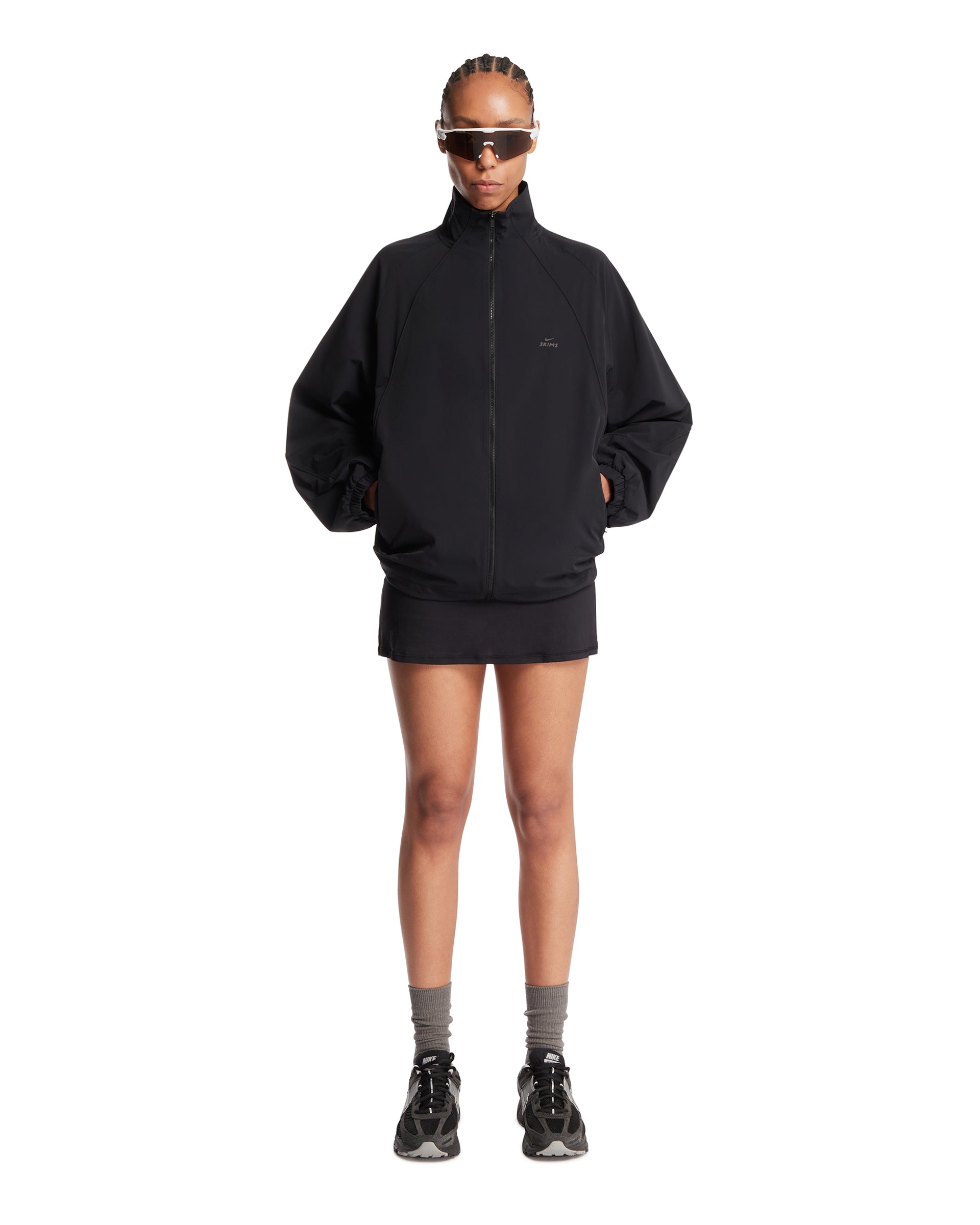 NikeSKIMS Black Oversized Nylon Jacket | NIKE - Antonia