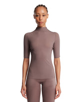 NikeSKIMS Brown Mock Neck Top | PDP | Antonia