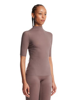 NikeSKIMS Brown Mock Neck Top | PDP | Antonia