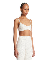 NikeSKIMS White Floral Micro Scoop Top | PDP | Antonia
