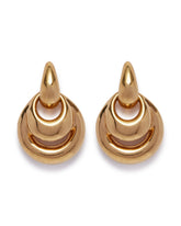 Gold Blow Up Teardrop Earrings | PDP | Antonia