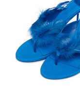 Blue Lidia Feather Mules | PDP | Antonia