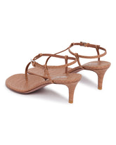 Beige Thong Heel Sandals | PDP | Antonia
