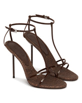 Brown T-Strap Sandals | PDP | Antonia