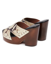 Beige Python Print Clog Sandals | PDP | Antonia