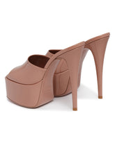 Beige Marina Platform Mules | PDP | Antonia