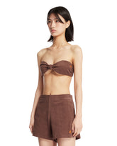 Brown Terry Bandeau Top | PDP | Antonia