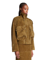 Brown Softcore Suede Jacket | PDP | Antonia