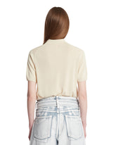 Beige Viscose Polo Shirt | PDP | Antonia