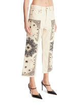 White Cropped Applique Jeans | PDP | Antonia