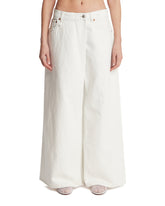 White Nico Wrap Wide-Leg Jeans | PDP | Antonia