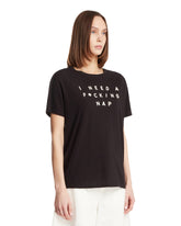 Black Cotton T-Shirt With Logo | PDP | Antonia